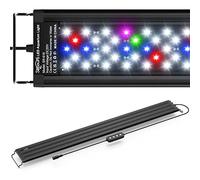 SEAOURA Illuminazione a LED per acquario, a spettro completo, con timer, accensione e spegnimento, 10 livelli di luminosità, dimmerabile, 3 modalità di luce per acquari d'acqua dolce 77-90 cm, 22 W