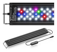 SEAOURA Illuminazione a LED per acquario, spettro completo, con timer on/off automatico, 10 livelli di luminosità dimmerabile, 3 modalità di illuminazione per acquario d'acqua dolce da 46 a 60