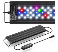 SEAOURA Luce a LED per piante, spettro completo, luminosità regolabile, LED bianco, blu, rosso, verde, rosa, con staffe e timer