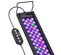 SEAOURA Luce LED per Acquario 75-90cm, Spettro Completo per Piante, Timer 6H/8H/12H, 3 Canali WRB Personalizzabili, 10 Livelli & 11 Colori, Supporto Regolabile