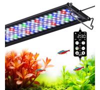 SEAOURA Luce per Acquario con Timer, Luci LED per Crescita delle Piante a Spettro Completo con Memoria di Spegnimento, Opzione a 8 Colori, 20 Luminosità per Acquario D'acqua Dolce (90-106cm)