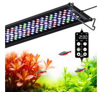 SEAOURA Luce per Acquario con Timer, Luci LED per Crescita delle Piante a Spettro Completo con Memoria di Spegnimento, Opzione a 8 Colori, 20 Luminosità per Acquario D'acqua Dolce (45-60cm)