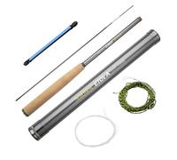 SeaQuest Etova Tenkara Canna da pesca color argento, 330 cm