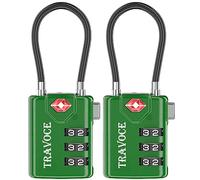 Search Alert TSA - Lucchetto a combinazione per valigie, armadietti da palestra, cassetta degli attrezzi, zaino, confezione da 1, 2, 4, 6 e 10 pezzi, colore: verde