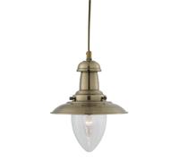 Sospensione Contemporanea Fisher Man Acciaio Adjustable Vetro 1 Luce E27
