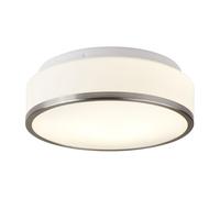 Searchlight 7039-28ss - 28cm raso argento FLUSH FITTING con bianco vetro