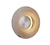 Searchlight Appliance a LED Cleo, grigio/color nichel, Ø 30 cm, vetro Searchlight