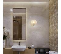 Searchlight Applique a conchiglia, bianco satinato, forma a conchiglia, vetro, IP44 Searchlight