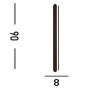 Searchlight Applique da esterni LED Bordo, altezza 90 cm, nero, alluminio Searchlight