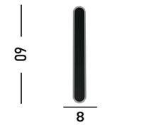 Applique da parete per esterni a LED Bordo, lunghezza 600 mm, nero