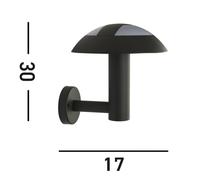 Applique Esterno Moderna Mushroom Alluminio Grigio Policarbonato Led 15,3W 4000K