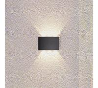 Searchlight Applique da esterni LED Shadows, larghezza 18 cm, nera, metallo Searchlight