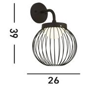 Searchlight Applique da esterni LED X Cabin, IP44, nero, metallo Searchlight