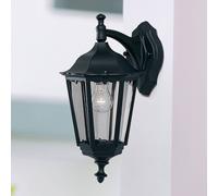 Searchlight Applique da esterno Alex, altezza 44 cm, nero/trasparente, metallo/vetro Searchlight