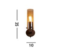 Searchlight Applique Sweden II, 1 luce, acciaio, vetro, E27 Searchlight