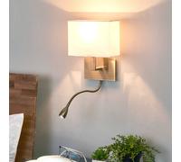 Applique Contemporanea Hotel Acciaio Ottone Tessuto 1 Luce E27