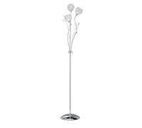 Searchlight Bellis - Lampada da terra 3 luci Flower Design Cromo e Vetro, G9