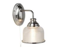 Searchlight Applique Bistro II argento/vetro scanalato Searchlight