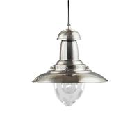 Searchlight Electric 4301SS - Lampadario nautico da pescatore da soffitto, colore: Argento satinato