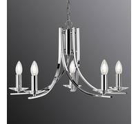 Searchlight Elegante lampada a sospensione Ascona cromo 5 luci Searchlight