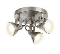 Searchlight Focus - Faretto Orientabile 3 Luci Argento Satinato, GU10