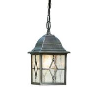 Searchlight Genoa Aluminium IP23 Black Silver Porch Light, Lead Decoration, policarbonato, alluminio fuso, 0