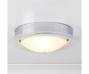 Searchlight JUNA - Plafoniera per il bagno con bordo di vetro Searchlight