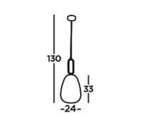 Searchlight Lampada a sospensione Elixir, colore nichel/chiaro, vetro, Ø 24 cm, E27 Searchlight