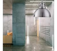 Ciondolo Louisiana - Metallo argentato satinato e lenti trasparenti