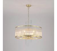 Searchlight Lampada a sospensione Lara, Ø 55 cm, color oro/trasparente, vetro/metallo Searchlight