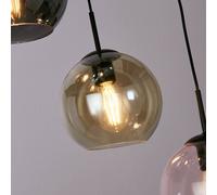 Searchlight Lampada a sospensione Mardi Gras II, a 5 luci, rotonda, nera 94005-5BK