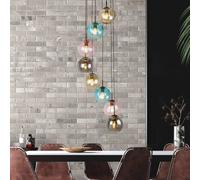 Searchlight Lampada a sospensione Mardi Gras II, a 8 luci, rotonda 94008-8BK