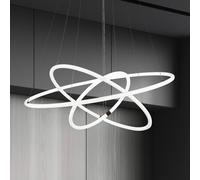 Searchlight Lampada a sospensione Revolve, a 3 luci, bianca, in acrilico, dimmerabile Searchlight