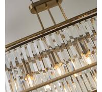 Searchlight Lampada a sospensione Victoria, ottone, vetro cristallo, 78 cm, E27 Searchlight