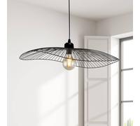 Sospensione Industrial-Nordico Onda Acciaio Nero 1 Luce E27