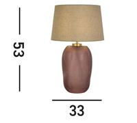 Searchlight Lampada da tavolo Amethyst, beige/rosa, altezza 37 cm, tessuto/vetro Searchlight