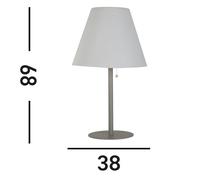 Searchlight Lampada da tavolo LED solare Venice I, IP44, bianco/argento Searchlight