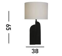 Searchlight Lampada da tavolo Perth, bianco/nero Altezza 65 cm Tessuto/resina Searchlight