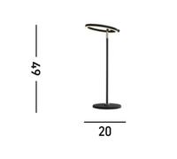Lampada da tavolo a LED Space, metallo nero