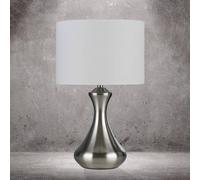 Searchlight Lampada da tavolo Touch 2750, argento satinato Searchlight