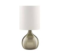 Abatjour Contemporaneo Tocco Acciaio Ottone Tessuto 1 Luce E14