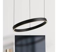 Licht-Erlebnisse Pendente Layla LED dimmerabile nero Ø44 cm controllo gestuale 2700/3000/4000K