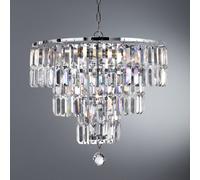 Searchlight Lampadario Empire con prismi di cristallo Searchlight