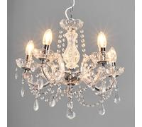 Searchlight Lampadario Marie Therese, cromo, 5 luci Searchlight