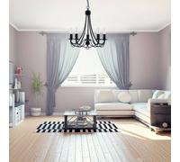 Searchlight Lampadario Maypole satinato-nero, 5 luci Searchlight