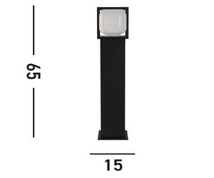 Searchlight Lampione a LED Athens, IP54, nero, altezza 65 cm, metallo Searchlight