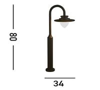 Searchlight Lampione a LED Texas, IP54, color grafite, altezza 80 cm Searchlight