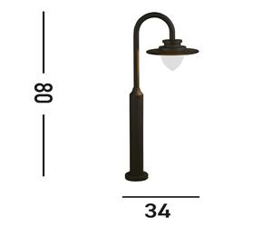 Searchlight Lampione a LED Texas, IP54, color grafite, altezza 80 cm Searchlight