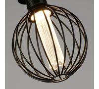 Searchlight LED Deco Bulb Globe E27 4,5W 2.700K montanti in metallo nero Searchlight