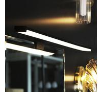 Searchlight Luce per specchio a LED Kos, larghezza 40 cm, alluminio nero IP44 Searchlight